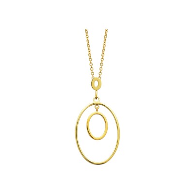 Collier en acier pvd doré