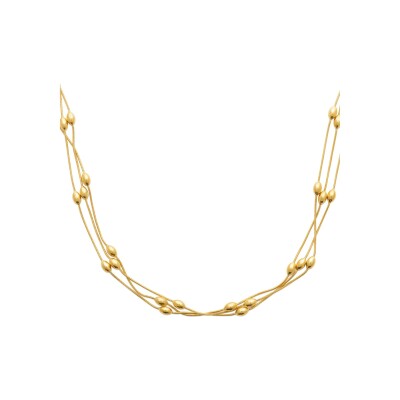 Collier en acier pvd doré