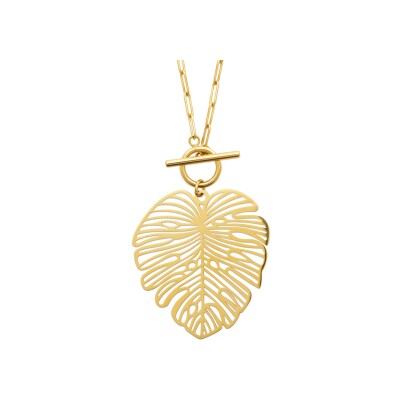 Collier en acier pvd doré