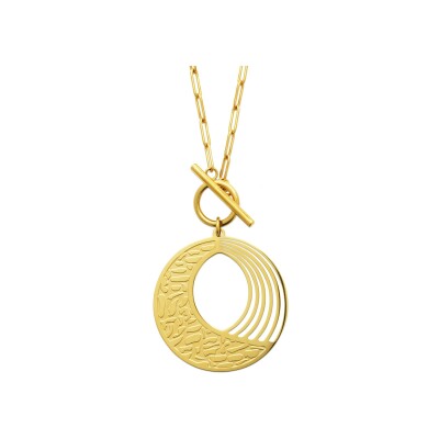 Collier en acier pvd doré