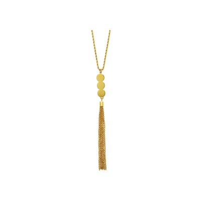 Collier en acier pvd doré