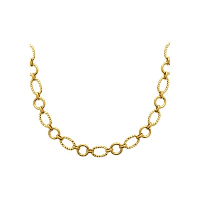 Collier en acier pvd doré