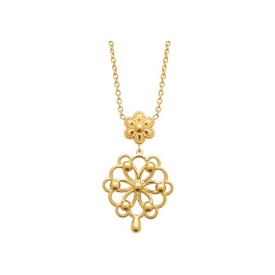 Collier en acier pvd doré