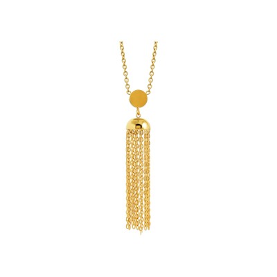 Collier en acier pvd doré