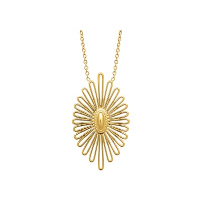 Collier en acier pvd doré