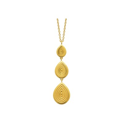 Collier en acier pvd doré