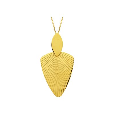 Collier en acier pvd doré