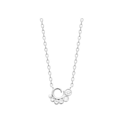 Collier en argent rhodié et oxyde de zirconium