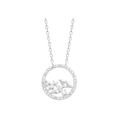 Collier en argent rhodié et oxyde de zirconium