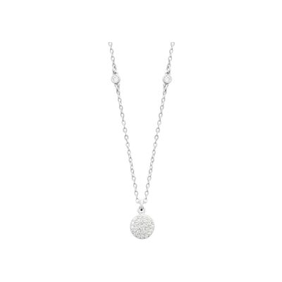 Collier en argent rhodié et oxyde de zirconium