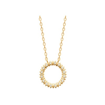 Collier en plaqué or et oxyde de zirconium
