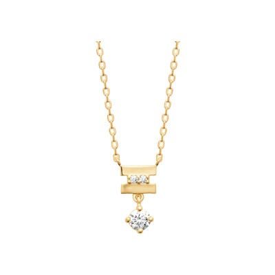 Collier en plaqué or et oxyde de zirconium