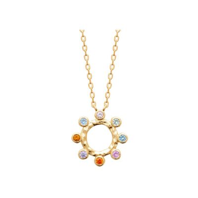 Collier en plaqué or et pierre naturelle