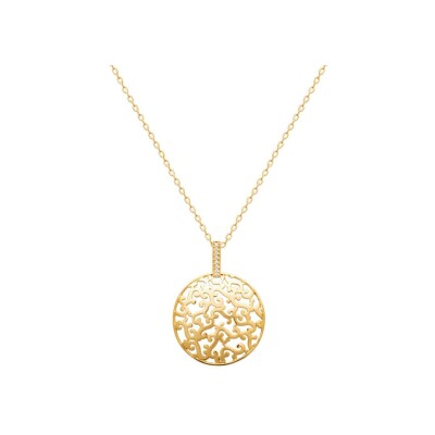 Collier en plaqué or et pierre naturelle