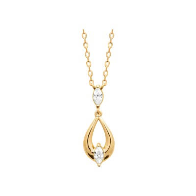 Collier en plaqué or et oxyde de zirconium
