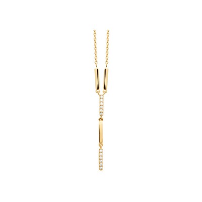 Collier en plaqué or et oxyde de zirconium