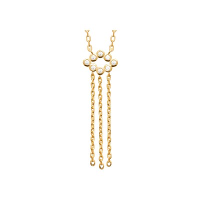 Collier en plaqué or et oxyde de zirconium