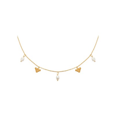 Collier en plaqué or et perle de culture