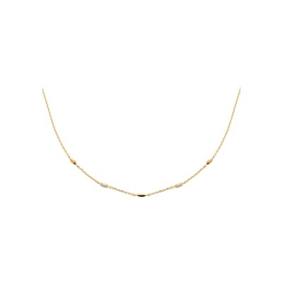 Collier en plaqué or et oxyde de zirconium