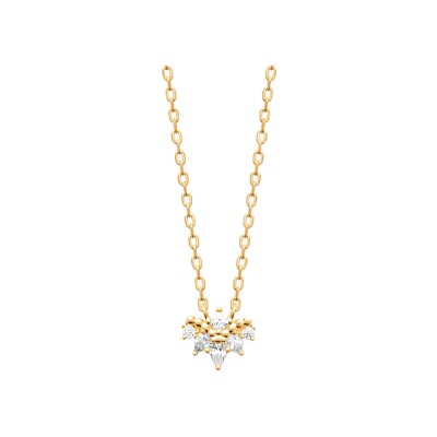 Collier en plaqué or et oxyde de zirconium