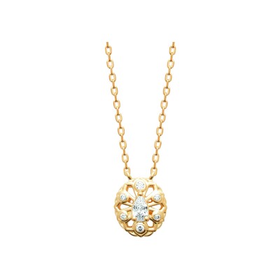 Collier en plaqué or et oxyde de zirconium