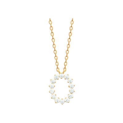 Collier en plaqué or et oxyde de zirconium