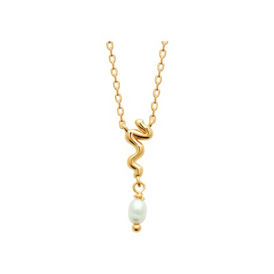 Collier en plaqué or et perle de culture