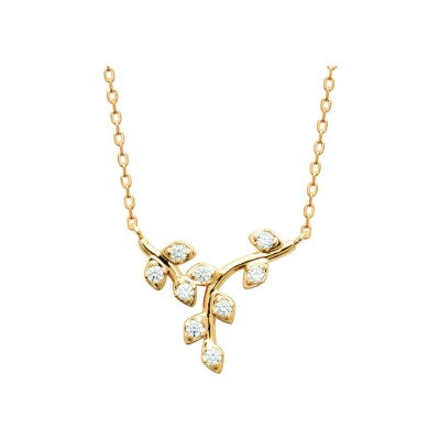 Collier en plaqué or et oxyde de zirconium