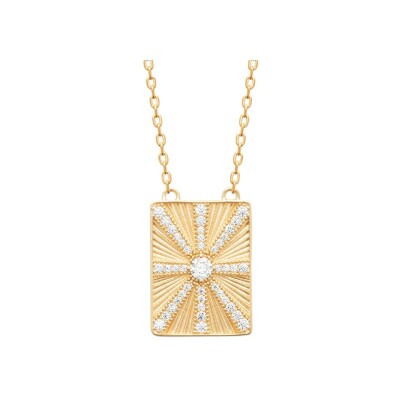 Collier en plaqué or et oxyde de zirconium