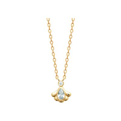 Collier en plaqué or et oxyde de zirconium