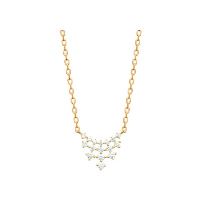 Collier en plaqué or et oxyde de zirconium