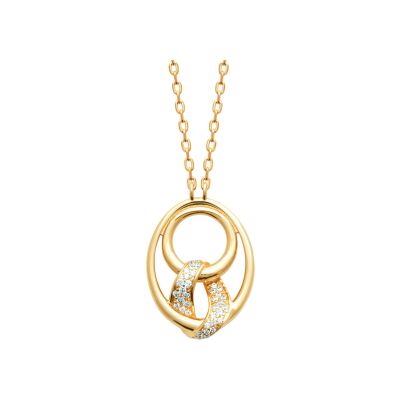Collier en plaqué or et oxyde de zirconium