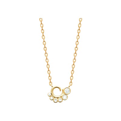 Collier en plaqué or et oxyde de zirconium
