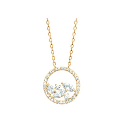 Collier en plaqué or et oxyde de zirconium