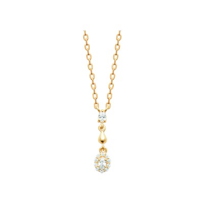 Collier en plaqué or et oxyde de zirconium