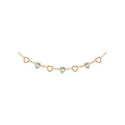 Collier en plaqué or et oxyde de zirconium