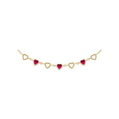 Collier en plaqué or et pierre naturelle
