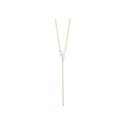 Collier en plaqué or et oxyde de zirconium