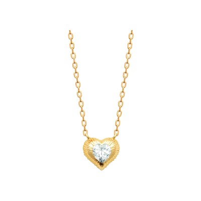 Collier en plaqué or et oxyde de zirconium