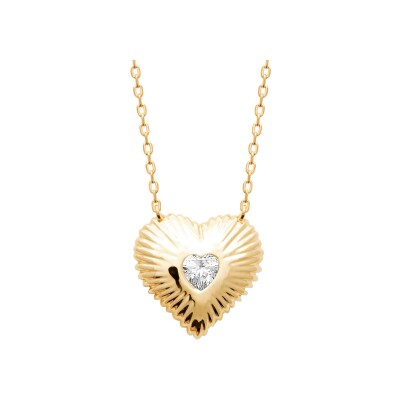 Collier en plaqué or et oxyde de zirconium