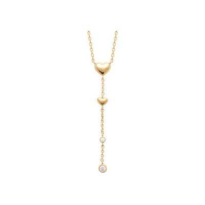 Collier en plaqué or et oxyde de zirconium