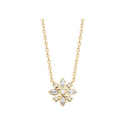 Collier en plaqué or et oxyde de zirconium
