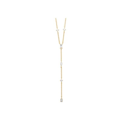 Collier en plaqué or et oxyde de zirconium