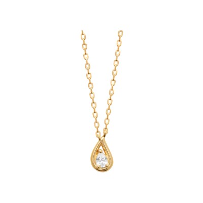 Collier en plaqué or et oxyde de zirconium