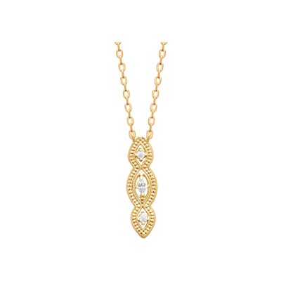 Collier en plaqué or et oxyde de zirconium