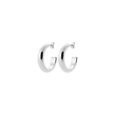 Boucles d'oreilles créoles en acier pvd