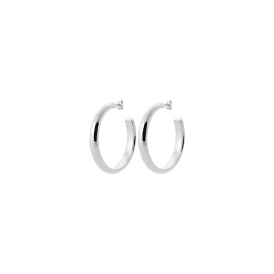 Boucles d'oreilles créoles en acier pvd