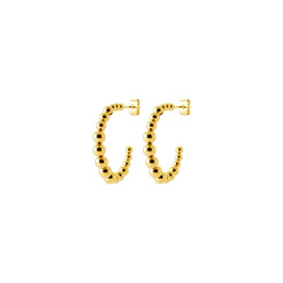 Boucles d'oreilles créoles en acier pvd doré