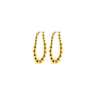 Boucles d'oreilles créoles en acier pvd doré