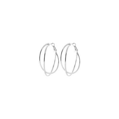 Boucles d'oreilles créoles en acier pvd